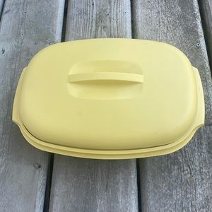 Vintage Harvest Gold Tupperware Steamer 3 pieces